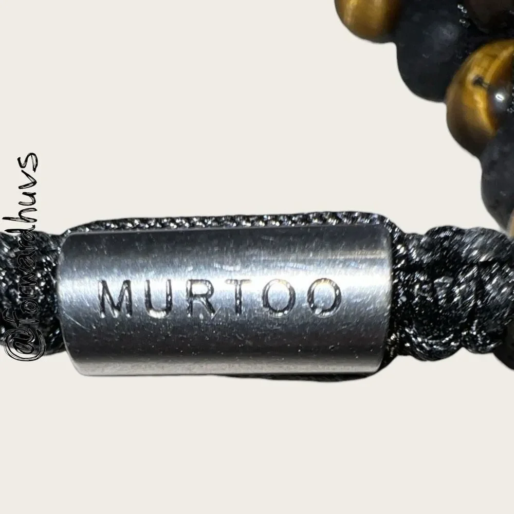 Tiger Eye, Mate Onyx & Lava Rock 6mm Adjustable Bead Bracelet